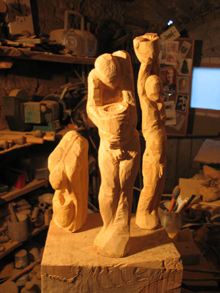 boxwood sculpture wood